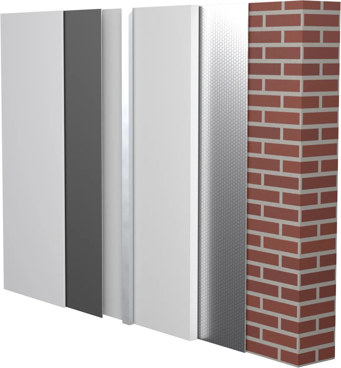 3D vizualizace: cihla nebo beton, z interiéru